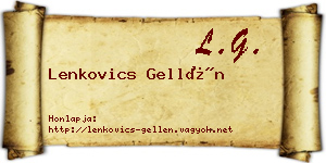 Lenkovics Gellén névjegykártya